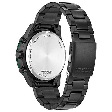 Citizen Men's Chronograph Black IP Stainless Steel Bracelet Watch - CA4555-81E