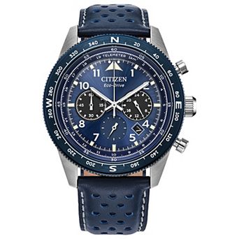 Citizen Men's Chronograph Leather Strap Watch - CA4557-01L