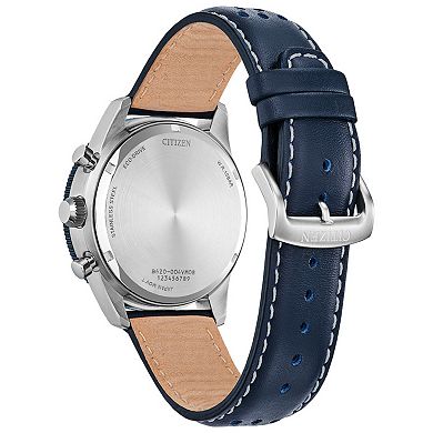 Citizen Men's Chronograph Leather Strap Watch - CA4557-01L