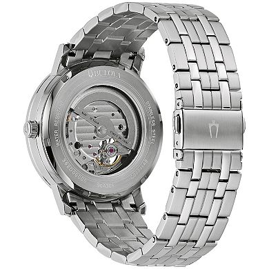Bulova Men's Automatic Stainless Steel Open Aperture Dial Bracelet Watch - 96A305