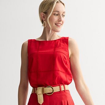 Women's Nine West Woven Shell Top