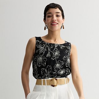 Women's Nine West Woven Shell Top