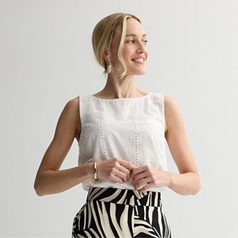 Women's Nine West Woven Shell Top