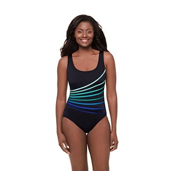 Women's Great Lengths Overlay Fan One-Piece Swimsuit
