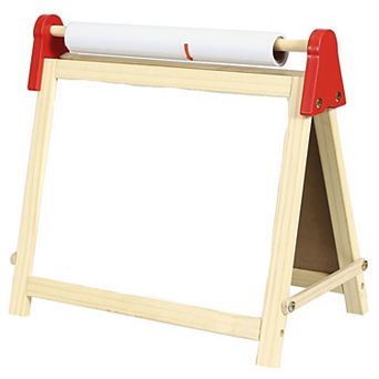 Easy Playhouse Double-Sided Wooden Table Top Easel With Chalkboard & Whiteboard