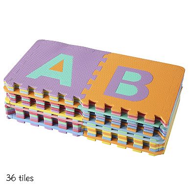 Easy Playhouse Soft Foam Floor Puzzle Tiles with Numbers & Letters