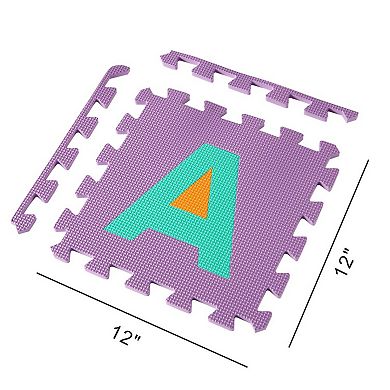Easy Playhouse Soft Foam Floor Puzzle Tiles with Numbers & Letters