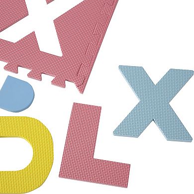 Easy Playhouse Soft Foam Floor Puzzle Tiles with Numbers & Letters