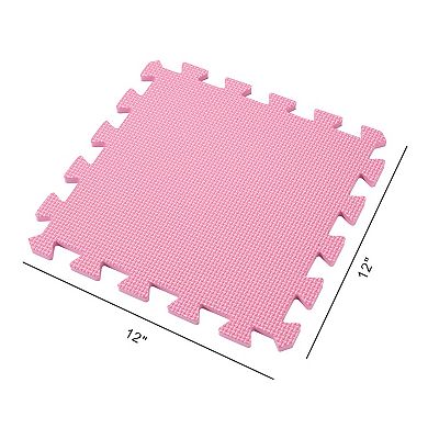 Easy Playhouse 12-Pc. Soft Foam Floor Puzzle Tiles Interlocking Mat