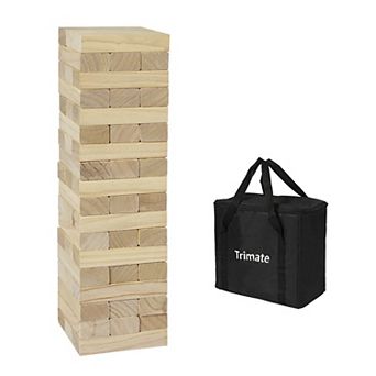 Easy Playhouse Tumbling Tower Large 21.25-Inch Wooden Game with Carry Bag