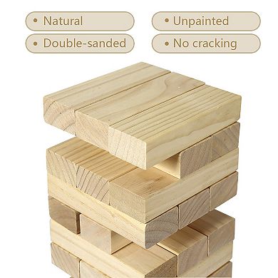 Easy Playhouse Tumbling Tower Large 21.25-Inch Wooden Game with Carry Bag