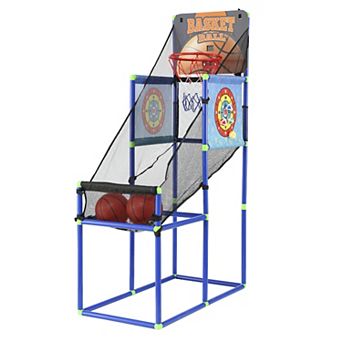 Easy Playhouse 2-in-1 Arcade Basketball Hoop Game with Dart Boards