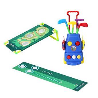 Easy Playhouse 2-in-1 Cornhole Board & Toddler Golf Set