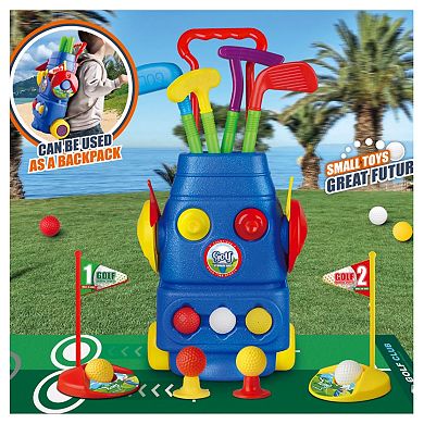 Easy Playhouse 2-in-1 Cornhole Board & Toddler Golf Set