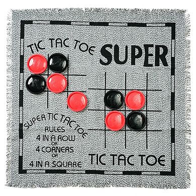 Easy Playhouse 3-In-1 Giant Checkers & Tic Tac Toe Jumbo 25.6-Inch Rug