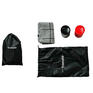 Easy Playhouse 3-In-1 Giant Checkers & Tic Tac Toe Jumbo 25.6-Inch Rug