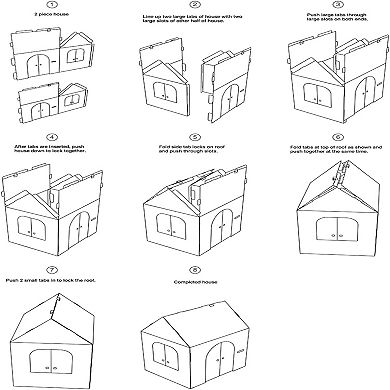 Easy Playhouse Gingerbread House Cardboard Fort