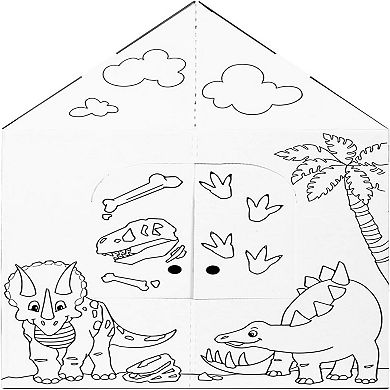 Easy Playhouse Dinosaur House Cardboard Fort