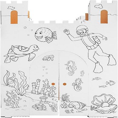 Easy Playhouse Sand Castle Cardboard Fort