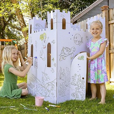 Easy Playhouse Sand Castle Cardboard Fort