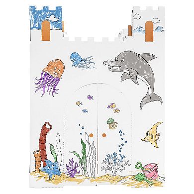 Easy Playhouse Sand Castle Cardboard Fort