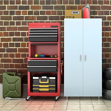 Costway High Capacity 6-Drawer Rolling Tool Chest Storage Cabinet Toolbox