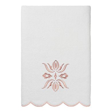 Linum Home Textiles 3-pc. Flower Crest Scallop Embellished Towel Set