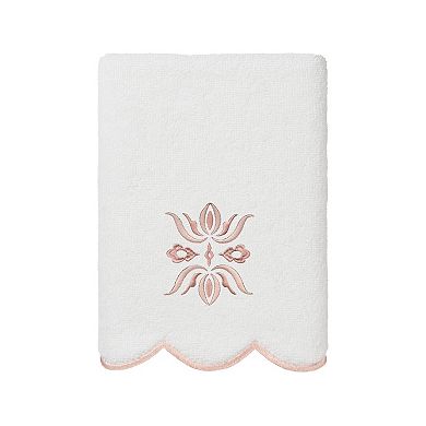 Linum Home Textiles 3-pc. Flower Crest Scallop Embellished Towel Set