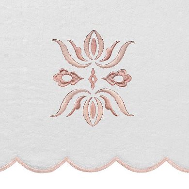 Linum Home Textiles 3-pc. Flower Crest Scallop Embellished Towel Set