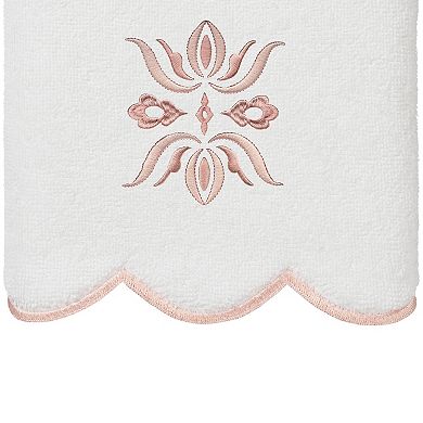 Linum Home Textiles 3-pc. Flower Crest Scallop Embellished Towel Set