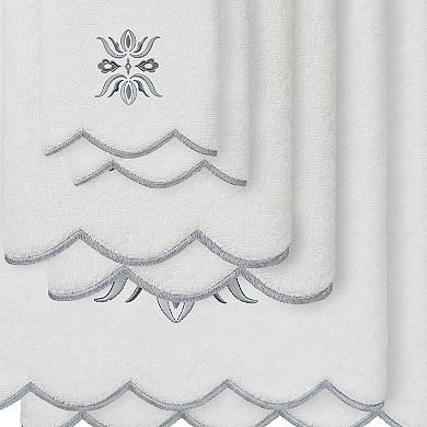 Linum Home Textiles 6-pc. Flower Crest Scallop Towel Set