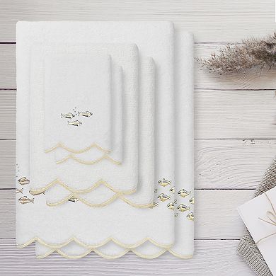 Linum Home Textiles 6-pc. Fish School Scallop Towel Set