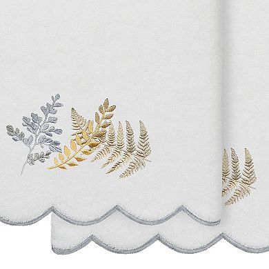 Linum Home Textiles 2-pc. Scallop Embellished Towel Set