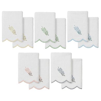 Linum Home Textiles 2-pc. Scallop Embellished Towel Set