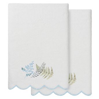 Linum Home Textiles 2 pc Scallop Embellished Towel Set