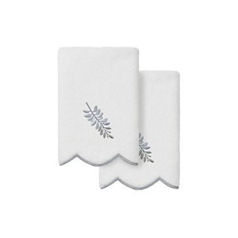 Linum Home Textiles 2 pc Scallop Embellished Towel Set
