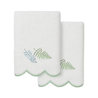 Linum Home Textiles 2 pc Scallop Embellished Towel Set