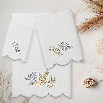 Linum Home Textiles Turkish Cotton Scallop 3-pc. Embellished Towel Set