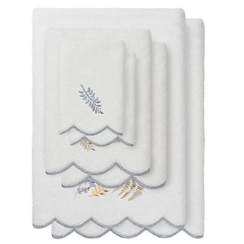 Linum Home Textiles 6 pc Scallop Embellished Towel Set