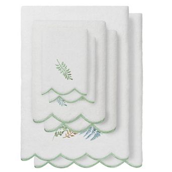 Linum Home Textiles 6 pc Scallop Embellished Towel Set