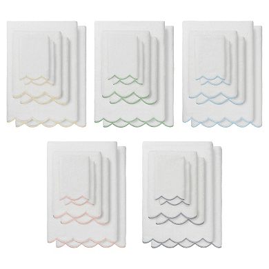 Linum Home Textiles Adornia Scallop 6-pc. Turkish Cotton Towel Set