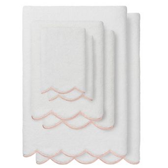 Linum Home Textiles Adornia Scallop 6 pc Turkish Cotton Towel Set