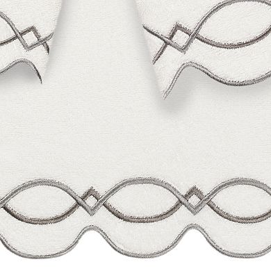 Linum Home Textiles Turkish Cotton Diamond Chain Scallop 3-pc. Towel Set