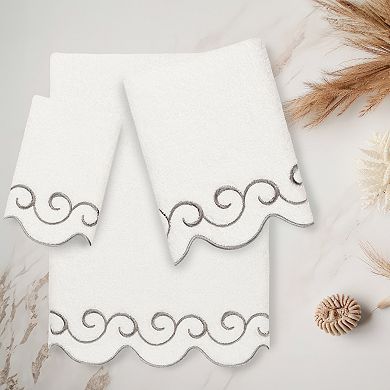 Linum Home Textiles Turkish Cotton Scallop 3-pc. Towel Set