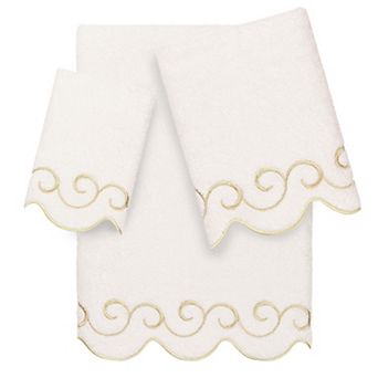 Linum Home Textiles Turkish Cotton Scallop 3 pc Towel Set