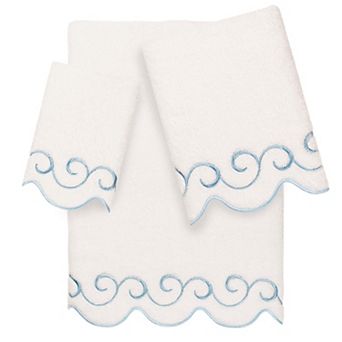 Linum Home Textiles Turkish Cotton Scallop 3 pc Towel Set