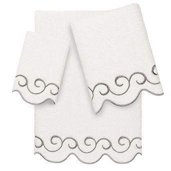 Linum Home Textiles Turkish Cotton Scallop 3 pc Towel Set