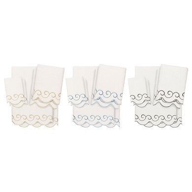 Linum Home Textiles 6-pc. Scallop Embellished Towel Set