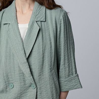 Women's Simply Vera Vera Wang Relaxed Double Breasted Blazer