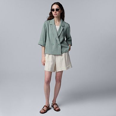 Women's Simply Vera Vera Wang Relaxed Double Breasted Blazer